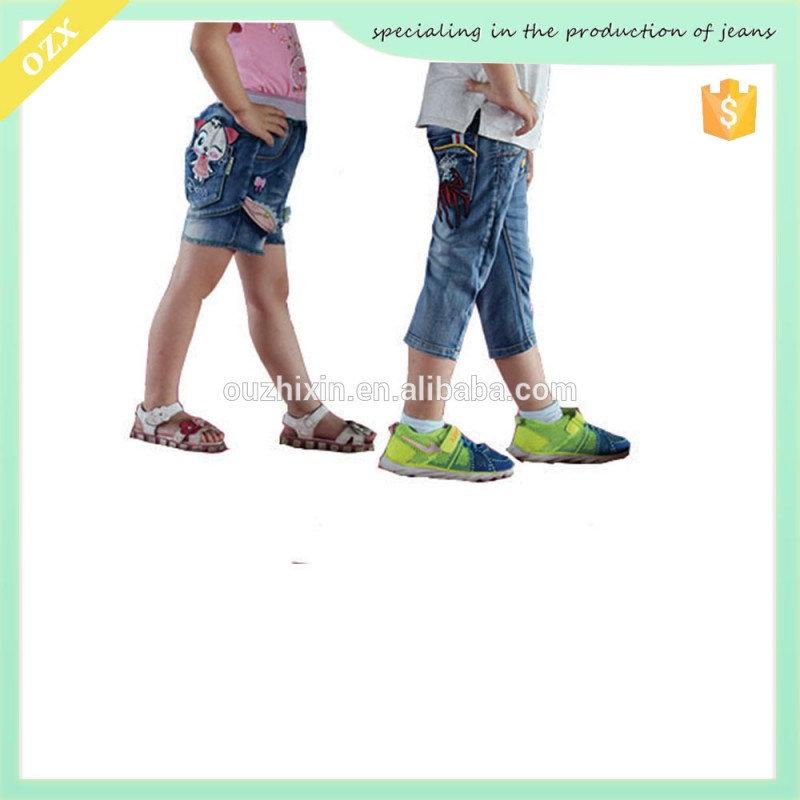 夏の子供のジーンズ女の子最新ジーンズパンツ-キッズ服　ジーンズ問屋・仕入れ・卸・卸売り
