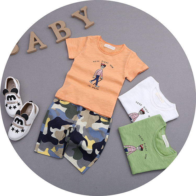 YE7103夏2016子供ファッションスーツ半袖赤ちゃん男の子セット-キッズ服　セット問屋・仕入れ・卸・卸売り