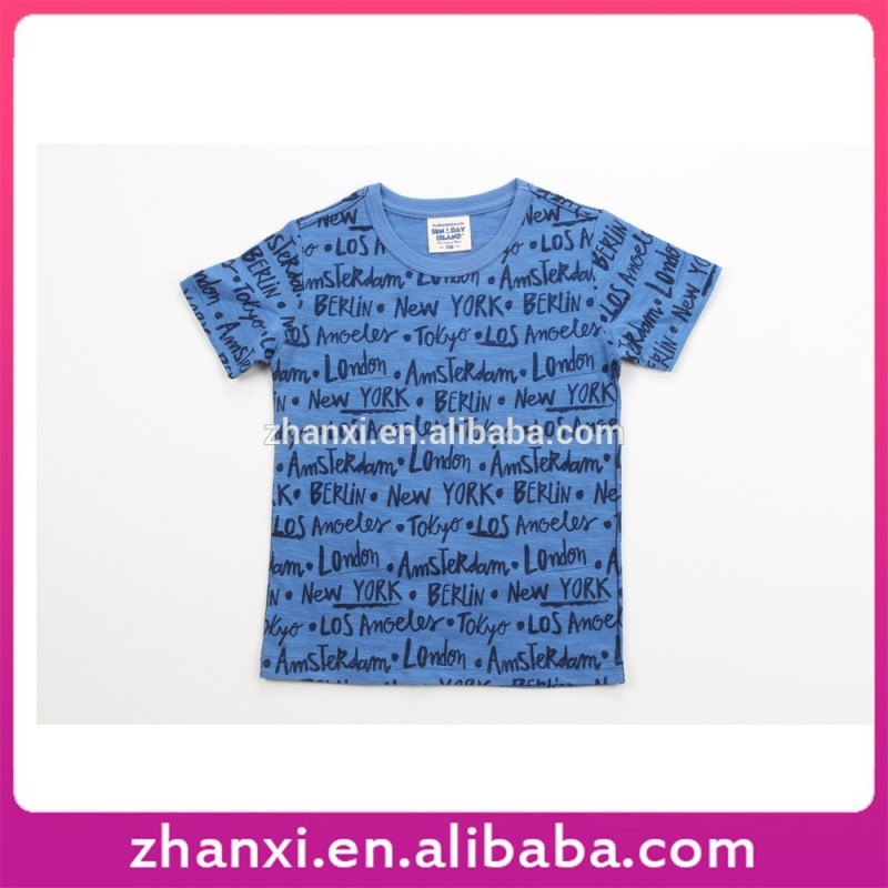 かなり綿シンプルプリントキッズtシャツ最高の赤ちゃん男の子服工場-キッズ服　Tシャツ問屋・仕入れ・卸・卸売り