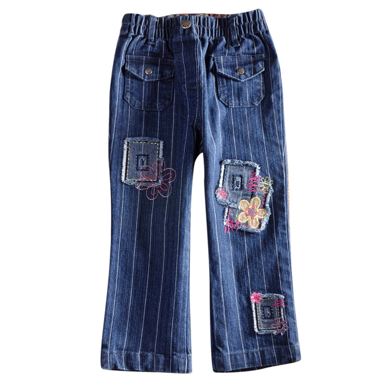 G2923 カウボーイ 2-6y卸売新しい女の子ジーンズ アップリケ用ノヴァ ブランド ジーンズ-キッズ服　ジーンズ問屋・仕入れ・卸・卸売り
