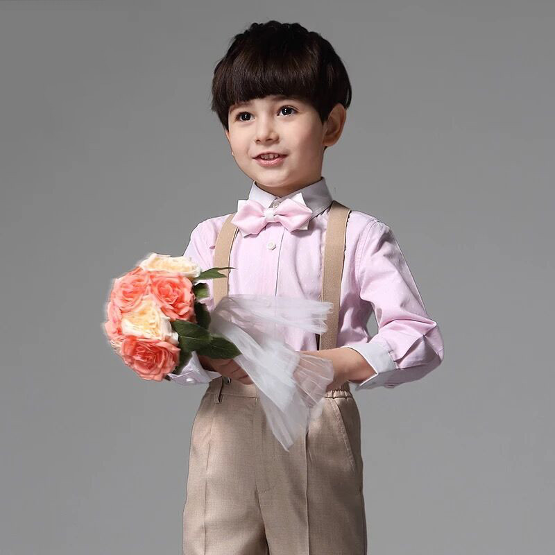 スタイリッシュな男の子overrallセット2ピースリングベアラー服セット用ウェディング男の子フォーマルなスーツB-NB-CS905-22-キッズ服　セット問屋・仕入れ・卸・卸売り