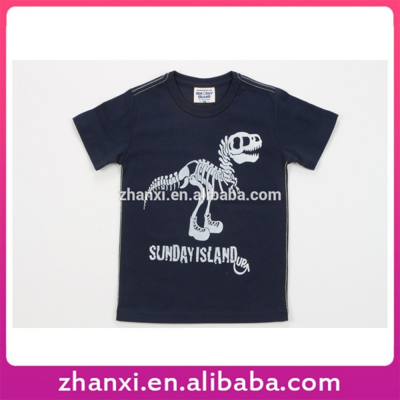 かなり綿ファンシープリント恐竜漫画男の子キッズ子供tシャツデザイン-キッズ服　Tシャツ問屋・仕入れ・卸・卸売り