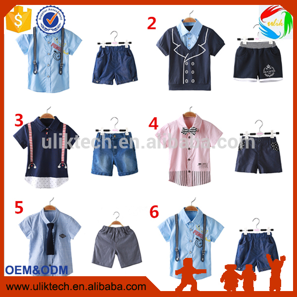 2016メーカーブティック赤ちゃん男の子服用2ピース夏子供服セットの卸売子供服(040)-キッズ服　セット問屋・仕入れ・卸・卸売り