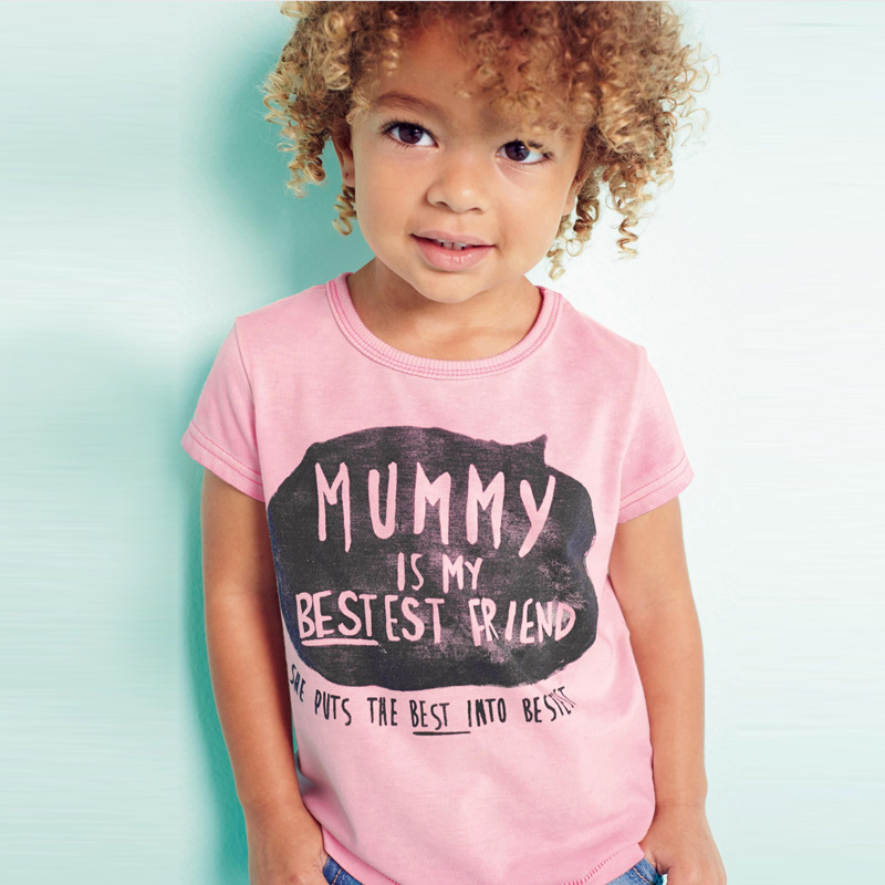 バルク卸売子供服新しいスタイルファッション男の子のtシャツでママは私の親友-キッズ服　Tシャツ問屋・仕入れ・卸・卸売り