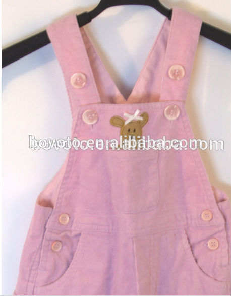 ピンクの摩耗の赤ん坊の子供のためのサスペンダーのズボン女の子の子供たち-キッズ服　ジーンズ問屋・仕入れ・卸・卸売り