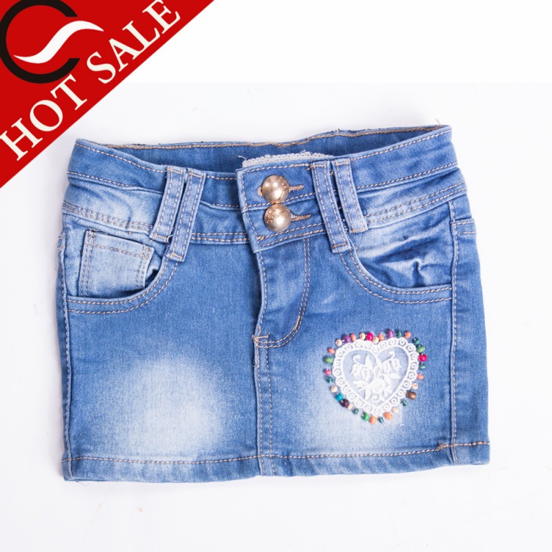 ジーンズのための女の子のジーンズのスカート-キッズ服　ジーンズ問屋・仕入れ・卸・卸売り