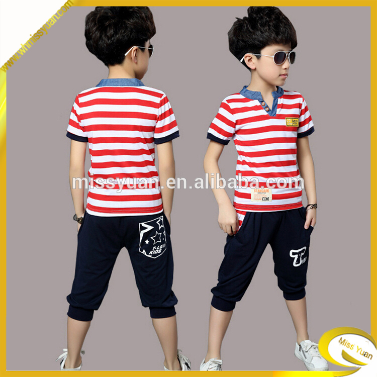 新しいデザインのファッション最高品質のv- ネック半袖の男の子t- シャツの服-キッズ服　Tシャツ問屋・仕入れ・卸・卸売り
