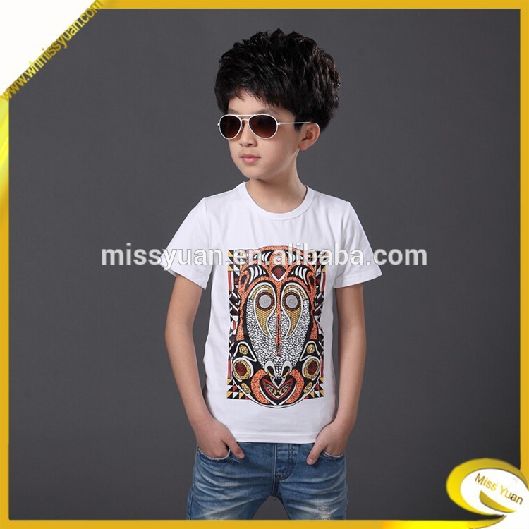 新しいファッション短い袖o- ネック白t- シャツ男の子のための-キッズ服　Tシャツ問屋・仕入れ・卸・卸売り