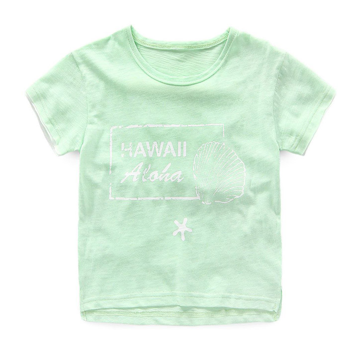 スタイリッシュな夏卸売シェルプリントtシャツ子供-キッズ服　Tシャツ問屋・仕入れ・卸・卸売り