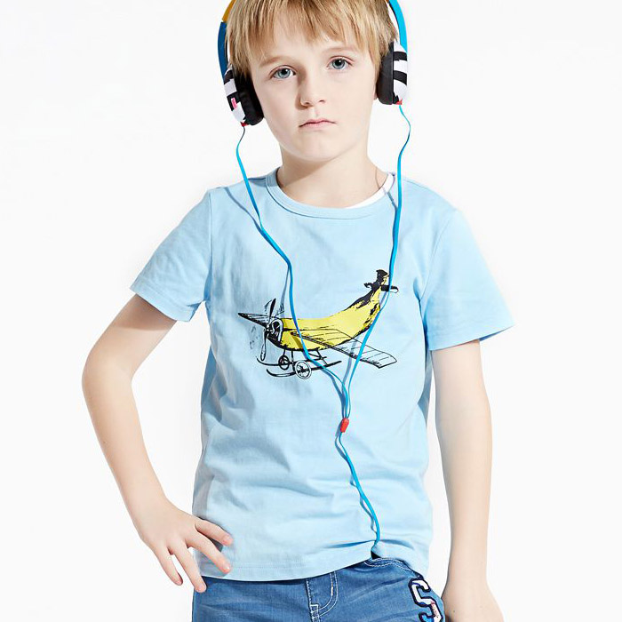 Oemクール少年tシャツで飛行機印刷服の子供-キッズ服　Tシャツ問屋・仕入れ・卸・卸売り