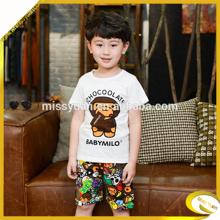 中国工場2015売れ筋ファッションファッションの男の子の衣類のスーツ-キッズ服　Tシャツ問屋・仕入れ・卸・卸売り
