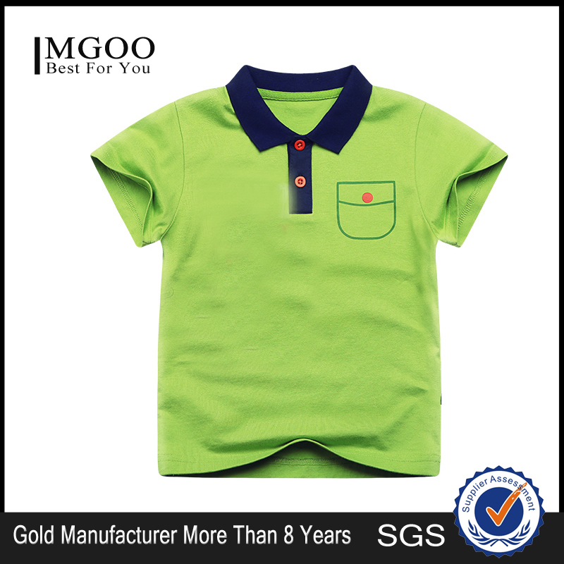 Mgooブランド品質oem 100%コットンポロシャツプリントポケットポロ用子供安い子供服卸売-キッズ服　Tシャツ問屋・仕入れ・卸・卸売り