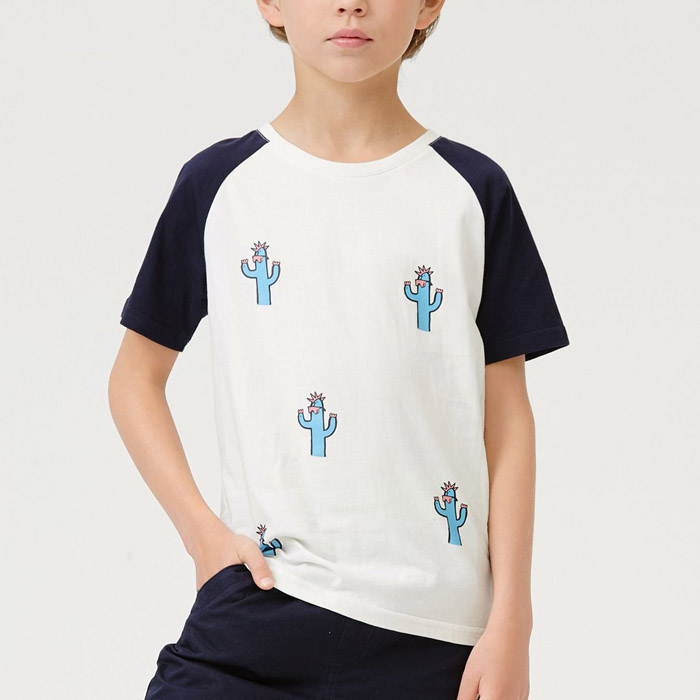 夏到着ラグランスリーブ子供男の子韓国tシャツ-キッズ服　Tシャツ問屋・仕入れ・卸・卸売り
