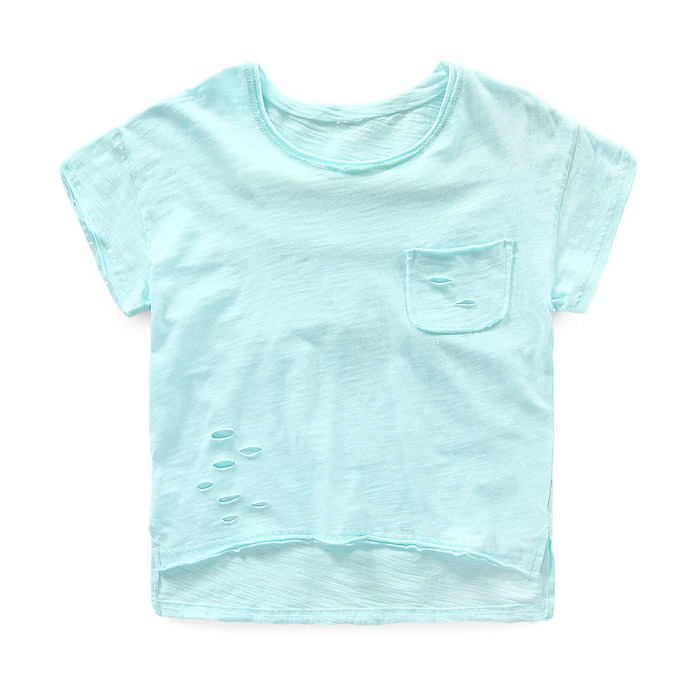 ブランク穴非対称hems子供tシャツ男の子-キッズ服　Tシャツ問屋・仕入れ・卸・卸売り