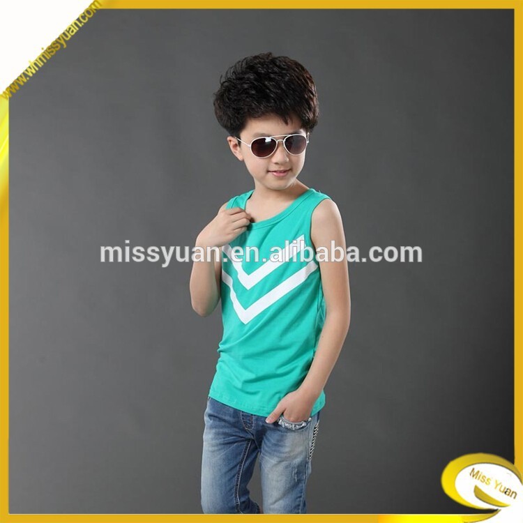 新しいファッションの高品質2015袖なしの男の子t- シャツ-キッズ服　Tシャツ問屋・仕入れ・卸・卸売り