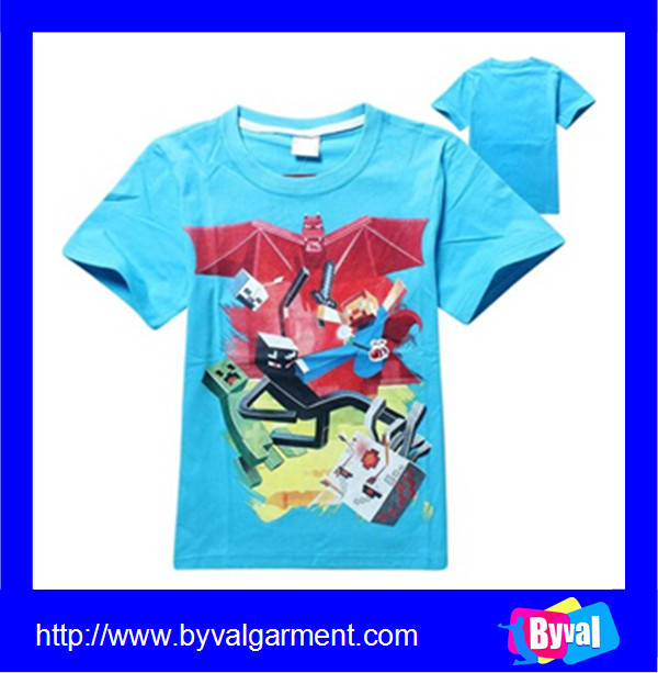 2015最新デザインファンシー漫画の印刷高品質キッド/子tシャツ中国製南昌-キッズ服　Tシャツ問屋・仕入れ・卸・卸売り