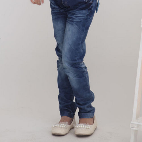 韓国の秋taz16013silmデザイン素敵な甘口の漫画印刷トップスタイルの女の子のジーンズ-キッズ服　ジーンズ問屋・仕入れ・卸・卸売り