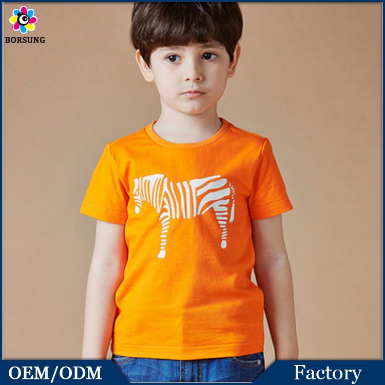 印刷された子供のファンシーゼブラ服半袖夏の100％ファッションキッズ男の子のtシャツ綿-キッズ服　Tシャツ問屋・仕入れ・卸・卸売り
