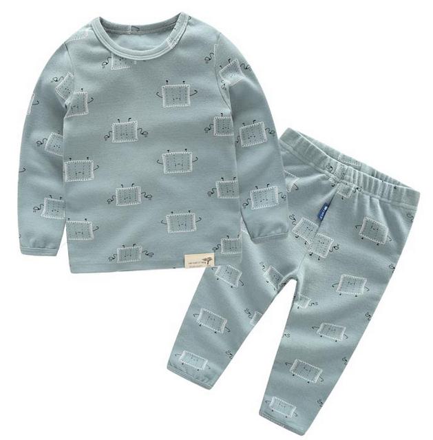 子供パジャマ用男の子長袖セット綿の服-キッズ服　セット問屋・仕入れ・卸・卸売り