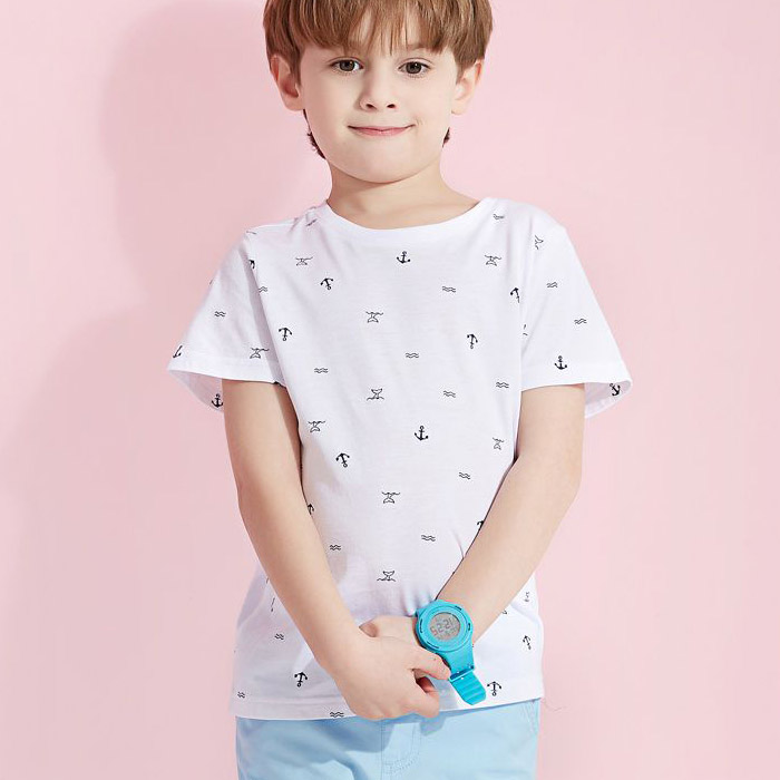 すべての試合白フルプリントtシャツ男の子子供卸売-キッズ服　Tシャツ問屋・仕入れ・卸・卸売り
