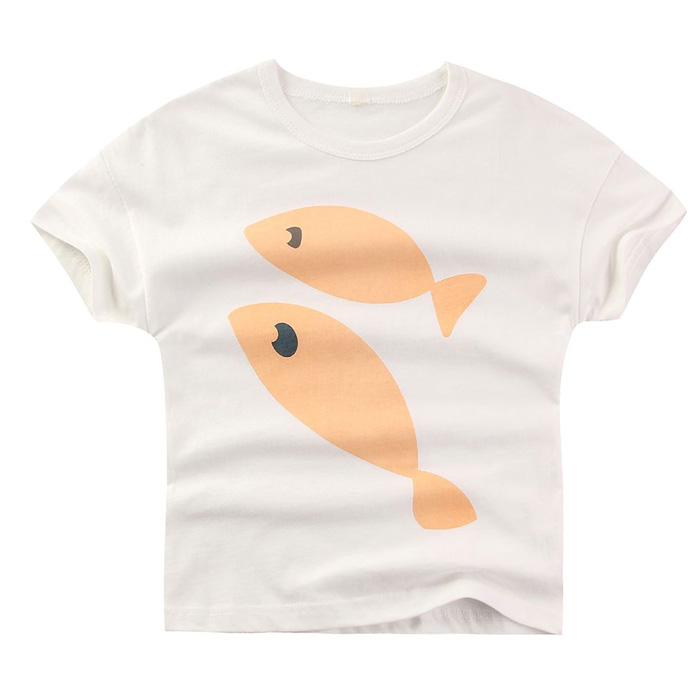 国際卸売魚プリントtシャツ子供-キッズ服　Tシャツ問屋・仕入れ・卸・卸売り