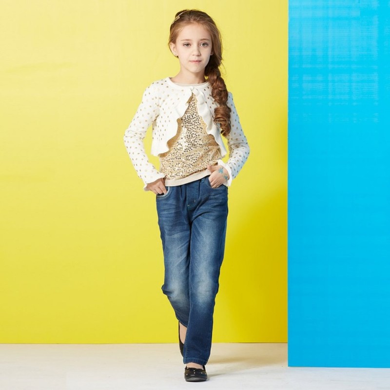 子供の女の子のデニムのジーンズ中国製-キッズ服　ジーンズ問屋・仕入れ・卸・卸売り