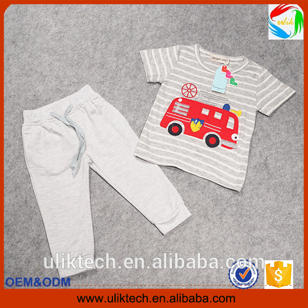 2016工場価格子服用1ピースファッションベビー男の子服セット卸売子供服-キッズ服　セット問屋・仕入れ・卸・卸売り