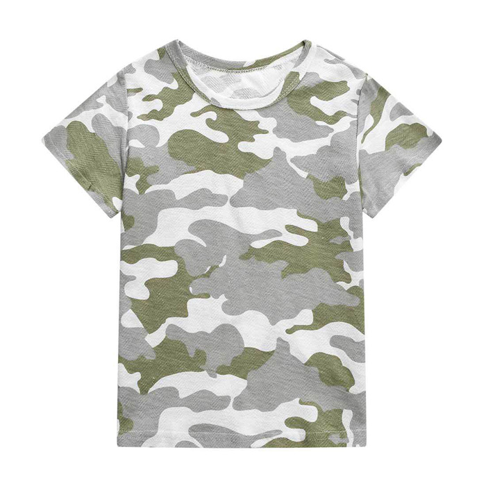 かわいいスタイリッシュな卸売迷彩のtシャツレコード生成-キッズ服　Tシャツ問屋・仕入れ・卸・卸売り