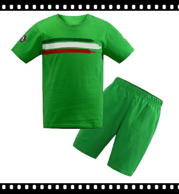 中国価格半袖サッカートレーニング男の子夏スーツ-キッズ服　セット問屋・仕入れ・卸・卸売り