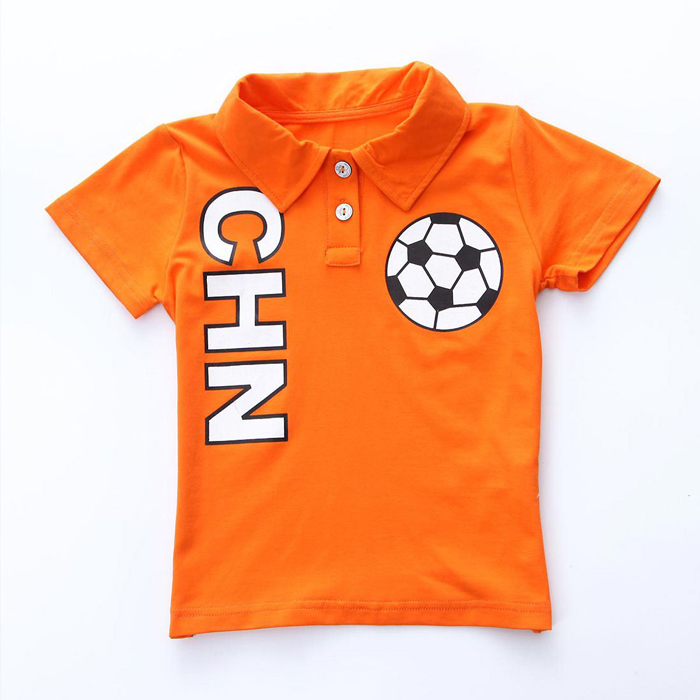 最新の卸売男の子スポーツポロシャツで印刷-キッズ服　Tシャツ問屋・仕入れ・卸・卸売り