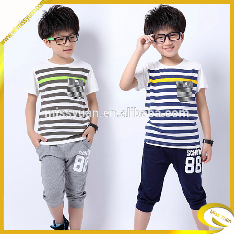 中国工場ファッション最高品質少年t- シャツスーツ-キッズ服　Tシャツ問屋・仕入れ・卸・卸売り