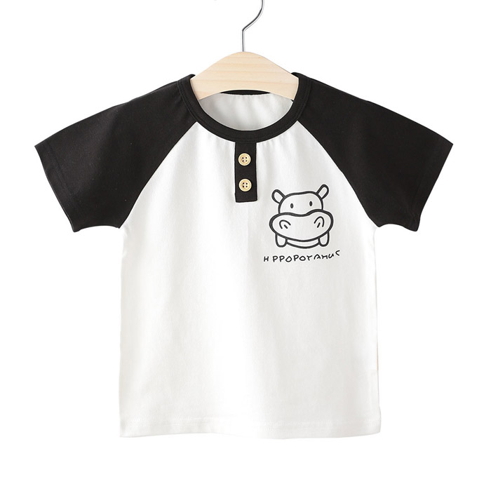 バルクボタンラウンドネックキッズtシャツで印刷-キッズ服　Tシャツ問屋・仕入れ・卸・卸売り