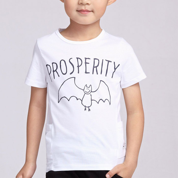 新しい到着ホワイトカジュアルファッションシャツ用男の子-キッズ服　Tシャツ問屋・仕入れ・卸・卸売り
