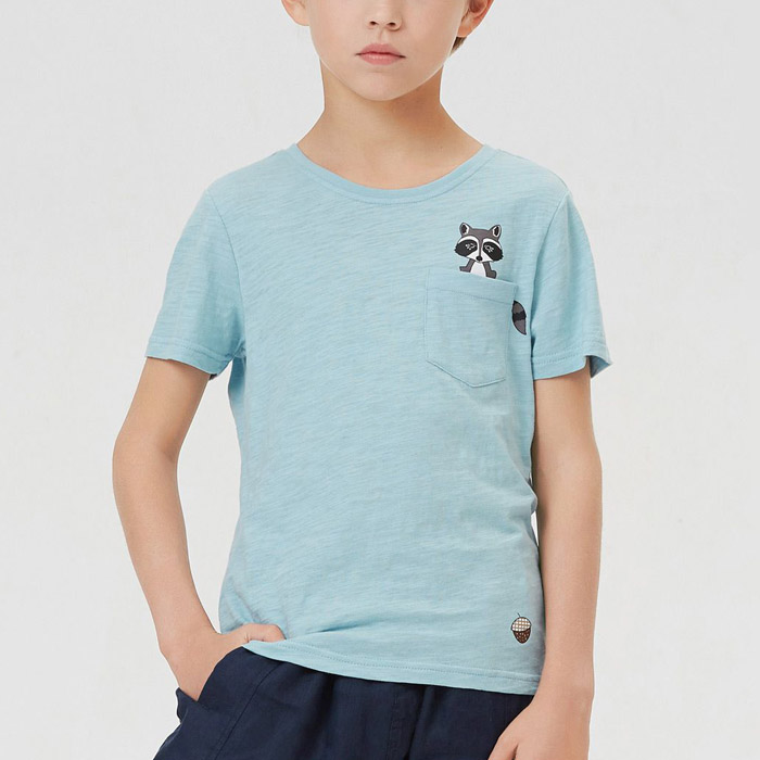 ファッションかわいいポケットプリント男の子カジュアルtシャツ-キッズ服　Tシャツ問屋・仕入れ・卸・卸売り