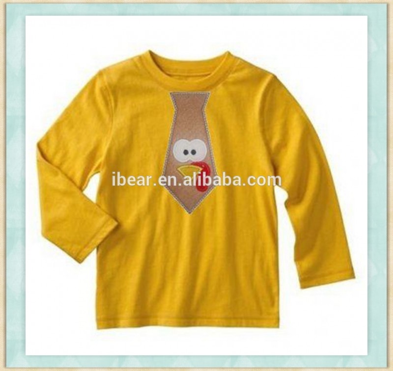 男の子七面鳥フリルラグランtシャツ高品質男の子服新生児tシャツトルコ刺繍感謝祭tシャツ-キッズ服　セット問屋・仕入れ・卸・卸売り