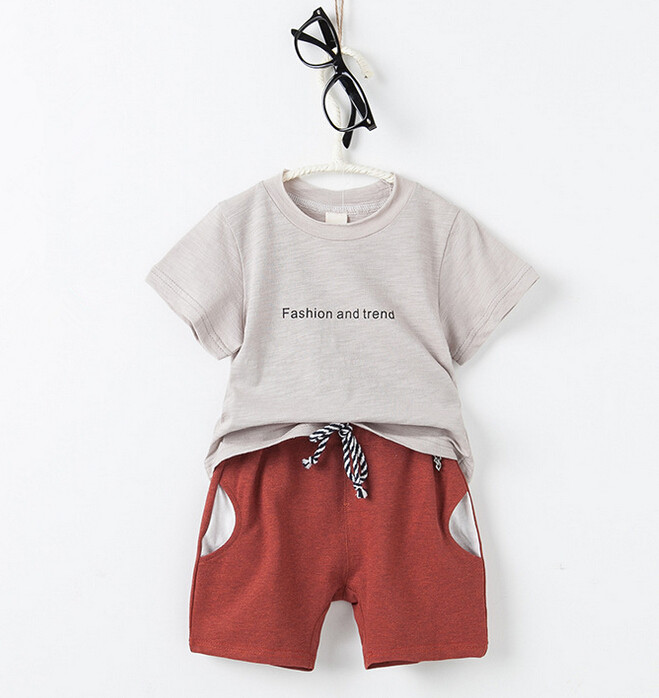 2016新しい夏半袖綿100% tシャツパンツセット-キッズ服　セット問屋・仕入れ・卸・卸売り