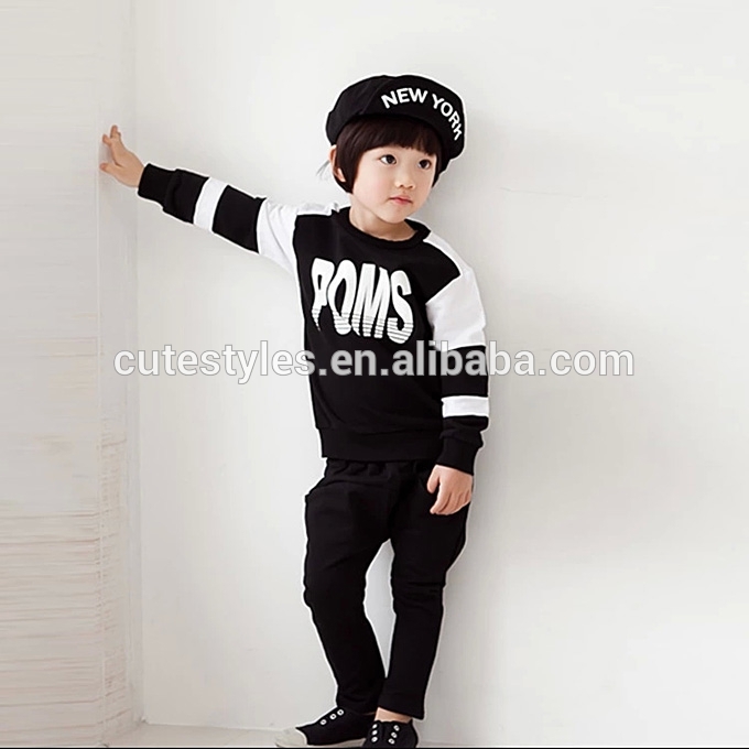 秋の男の子服セット綿子供服セットで手紙プリントファッション子供服セット卸売CS40805-1-キッズ服　セット問屋・仕入れ・卸・卸売り