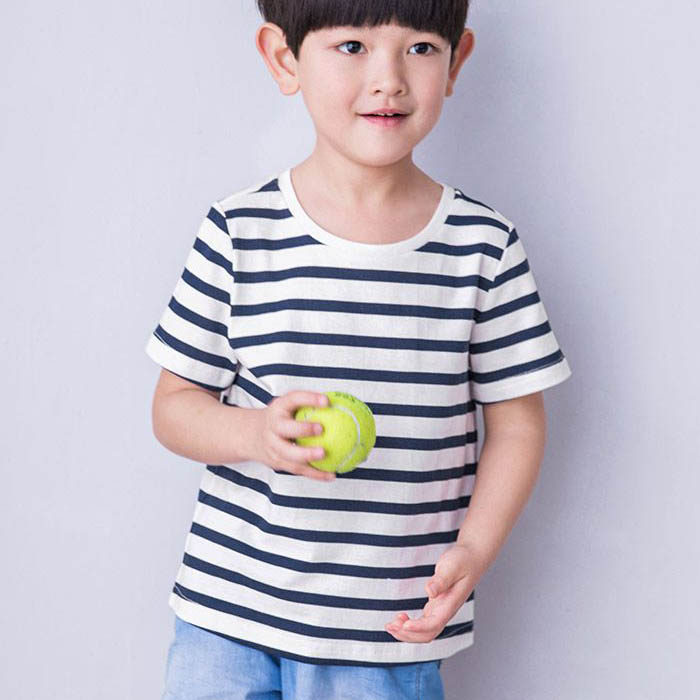 スタイリッシュなストライプ平野卸売子供服韓国製-キッズ服　Tシャツ問屋・仕入れ・卸・卸売り