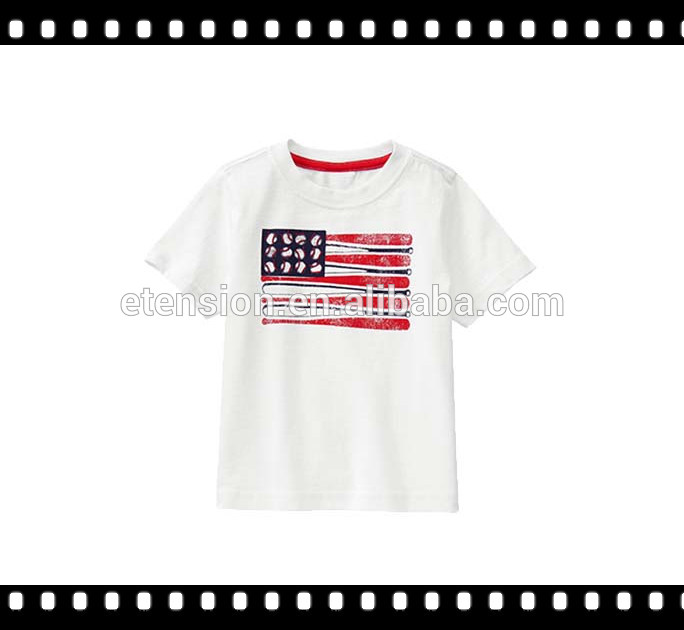 米国スタイル男の子ファッションプリント100コットン白tシャツ-問屋・仕入れ・卸・卸売り