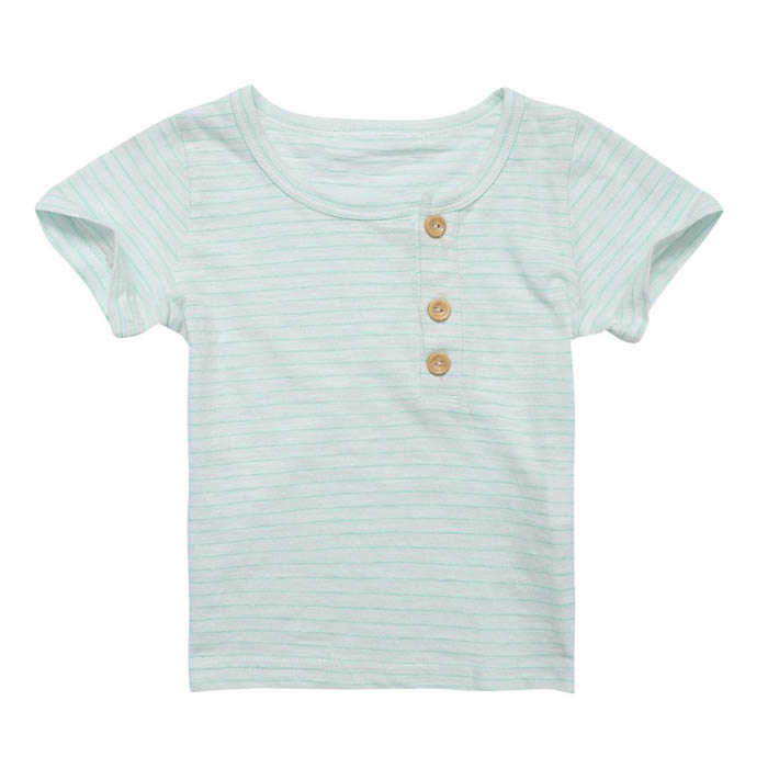 新たにファッションストライプ平野ボタン子供布2016-キッズ服　Tシャツ問屋・仕入れ・卸・卸売り