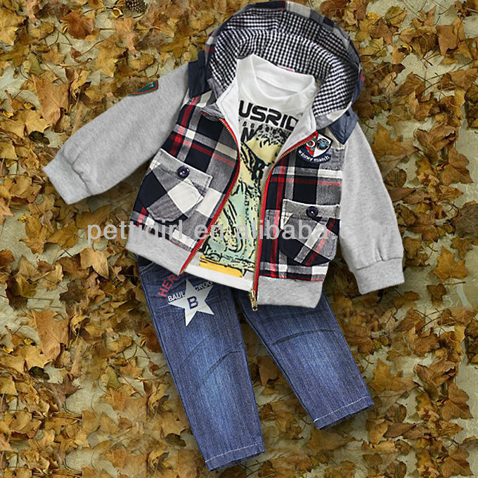 2016熱い子服セット 3 ピース男の子クリスマス衣装の ため冬着用1-3 t CS30725-5-キッズ服　セット問屋・仕入れ・卸・卸売り