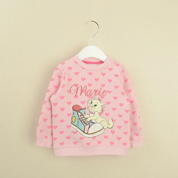 の女の子白いr&h猫と一緒に長い袖のセーターのサイズ暖かい冬のhoodie-キッズ服　パーカー、スウェットシャツ問屋・仕入れ・卸・卸売り