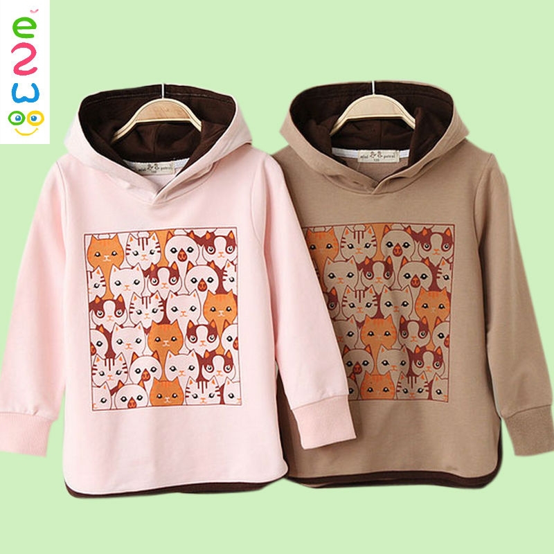 韓国の女の子の子供の漫画の安い卸売フリースパーカー-キッズ服　パーカー、スウェットシャツ問屋・仕入れ・卸・卸売り