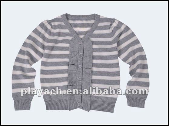 綿フリルセーター用の女の子、子供セーターやカーディガン、ニットセーター用若い女の子-キッズ服　セーター問屋・仕入れ・卸・卸売り