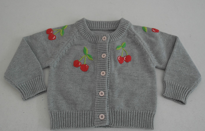 小さな赤ちゃんの女の子ファッション刺繍カーディガンのセーター-キッズ服　セーター問屋・仕入れ・卸・卸売り