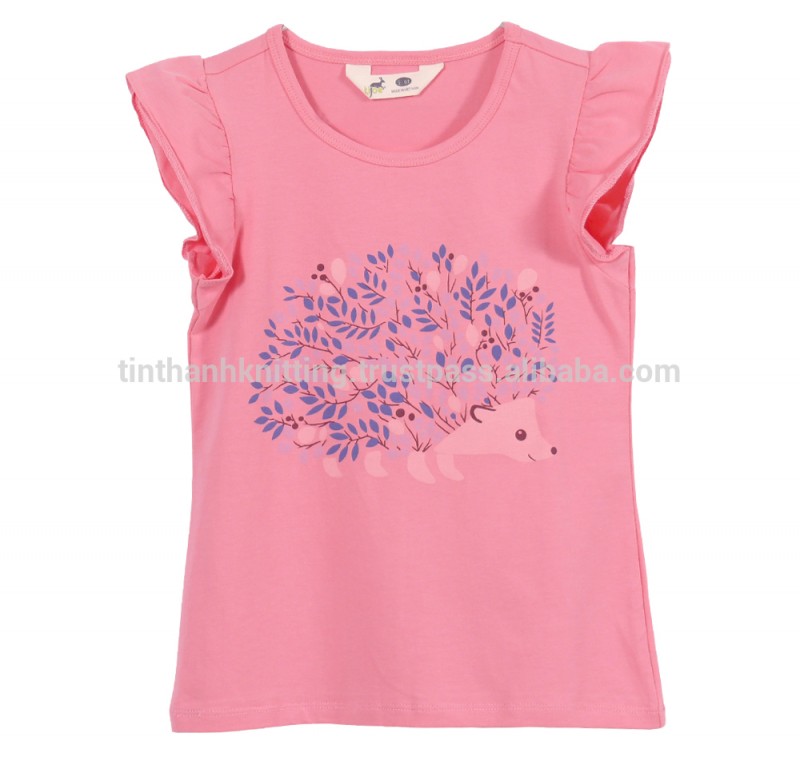 の子供のタンクトッププリントシャツ- to-sng-02/15.02-キッズ服　シャツ、トップス問屋・仕入れ・卸・卸売り