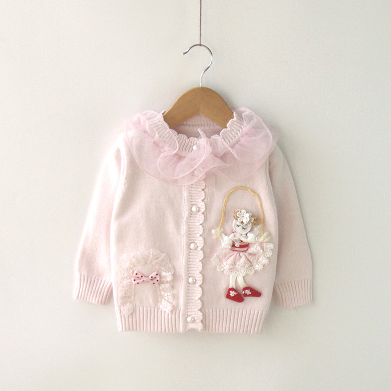 S64753A新しい綿カーディガン女の子幼児ベビー女の子セーター-キッズ服　セーター問屋・仕入れ・卸・卸売り