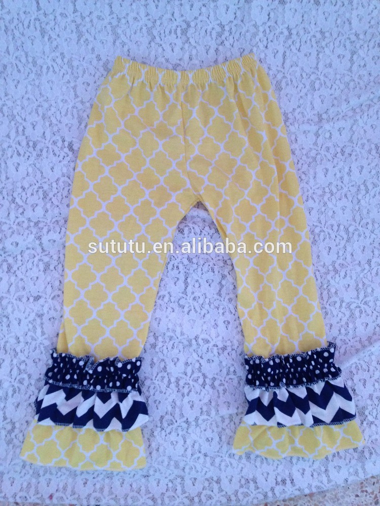 快適な1ピースのみ綿フリルパンティシェブロン愛らしい四つ葉ポルカドットパンツ-ズボン問屋・仕入れ・卸・卸売り