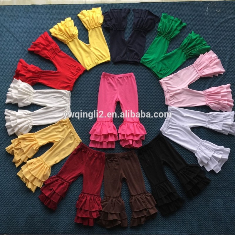 DYJ-226こうるさい備考無地ベビーレギンス秋女の子ブティック服whholesalecotton縫うサッシーアイシングレギンス-ズボン問屋・仕入れ・卸・卸売り