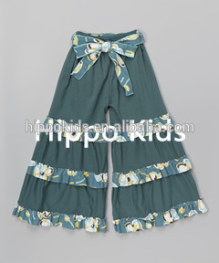 新しいスタイルトリプルフリルベルト付きパンツ卸売フリルパンツブティック女の子宮殿パンツ-ズボン問屋・仕入れ・卸・卸売り